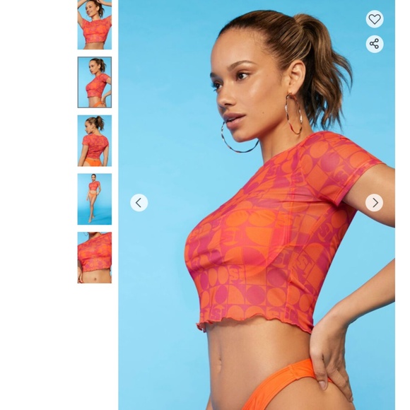 Sports Illustrated Swim Cover-Up Mesh Tee - Picture 1 of 6